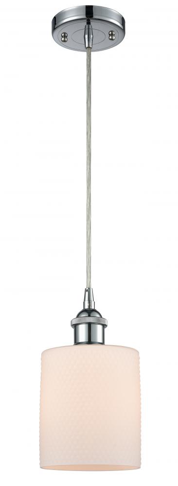 Cobbleskill - 1 Light - 5 inch - Polished Chrome - Cord hung - Mini Pendant