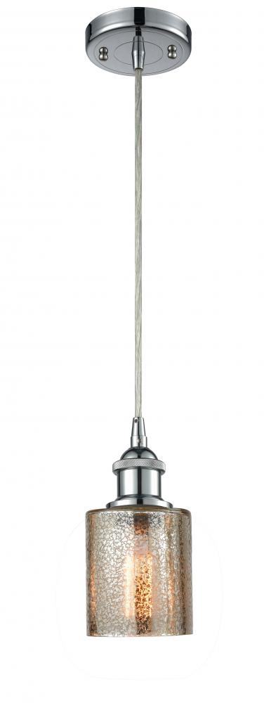 Cobbleskill - 1 Light - 5 inch - Polished Chrome - Cord hung - Mini Pendant