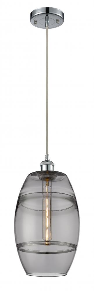 Vaz - 1 Light - 8 inch - Polished Chrome - Cord hung - Mini Pendant