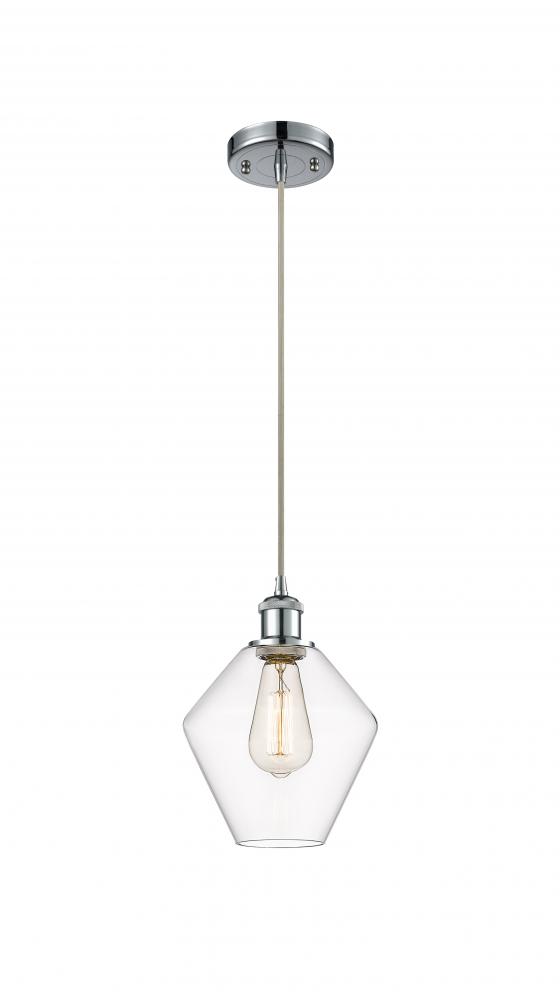 Cindyrella - 1 Light - 8 inch - Polished Chrome - Cord hung - Mini Pendant