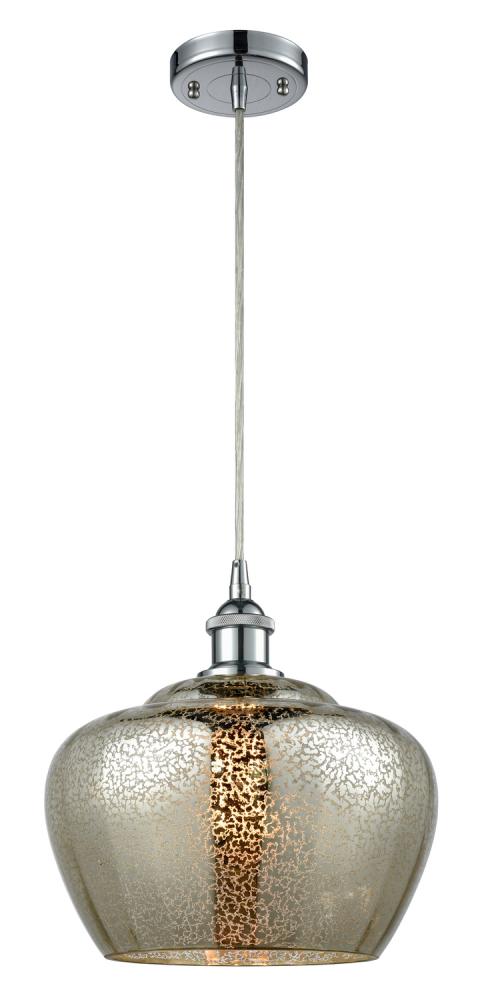 Fenton - 1 Light - 11 inch - Polished Chrome - Cord hung - Mini Pendant