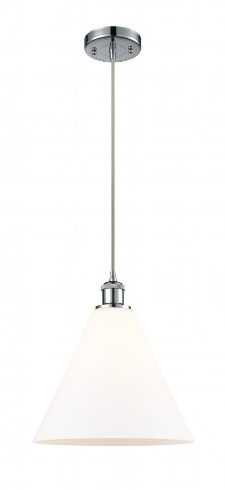 Berkshire - 1 Light - 12 inch - Polished Chrome - Cord hung - Mini Pendant