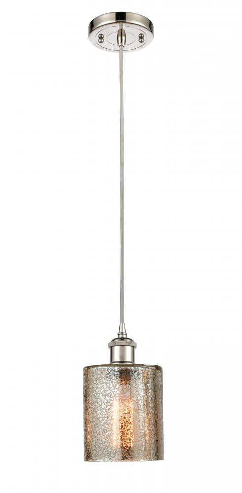 Cobbleskill - 1 Light - 5 inch - Polished Nickel - Cord hung - Mini Pendant