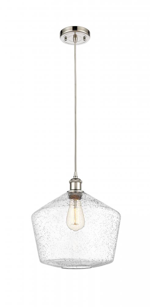 Cindyrella - 1 Light - 12 inch - Polished Nickel - Cord hung - Mini Pendant