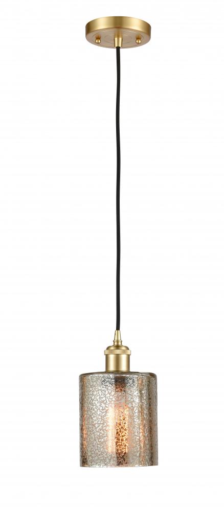 Cobbleskill - 1 Light - 5 inch - Satin Gold - Cord hung - Mini Pendant