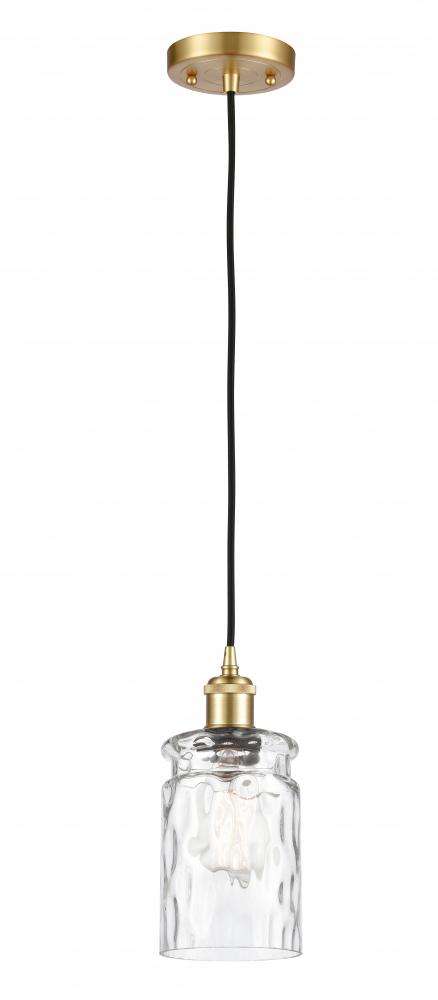 Candor - 1 Light - 5 inch - Satin Gold - Cord hung - Mini Pendant