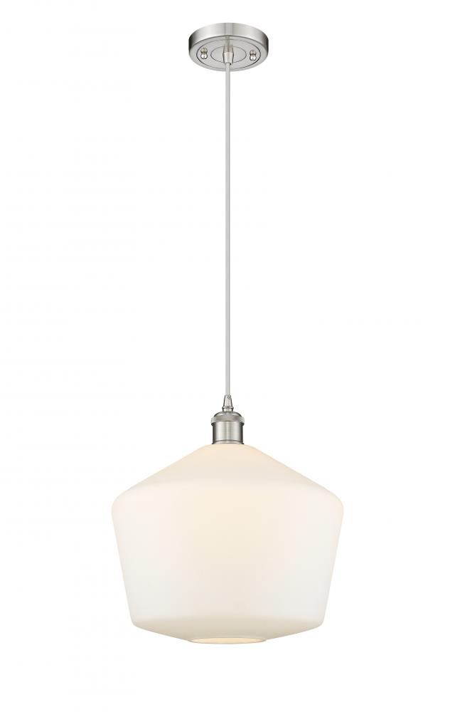 Cindyrella - 1 Light - 12 inch - Brushed Satin Nickel - Cord hung - Mini Pendant