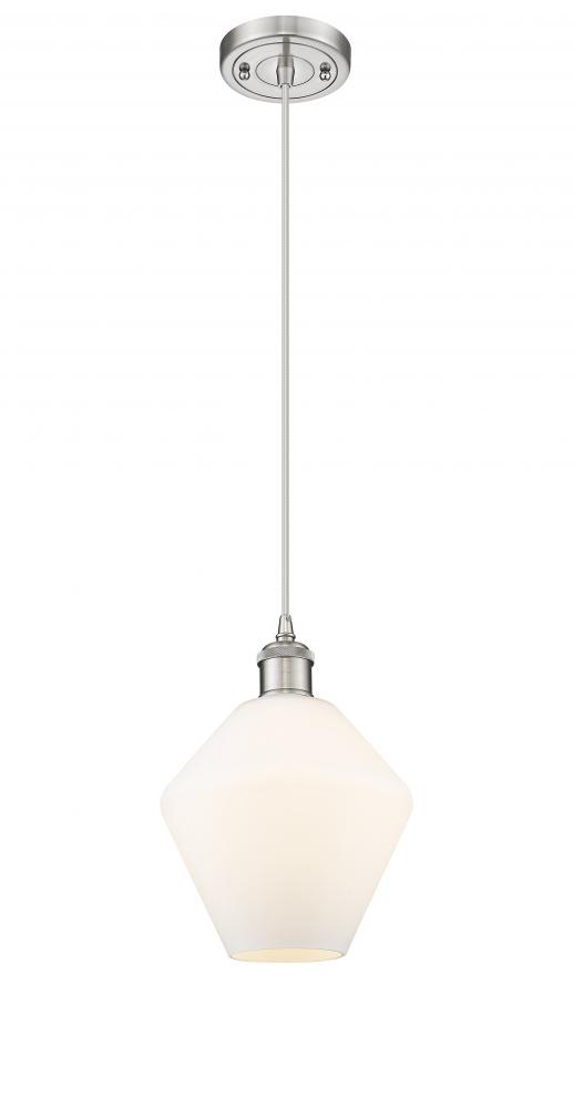 Cindyrella - 1 Light - 8 inch - Brushed Satin Nickel - Cord hung - Mini Pendant