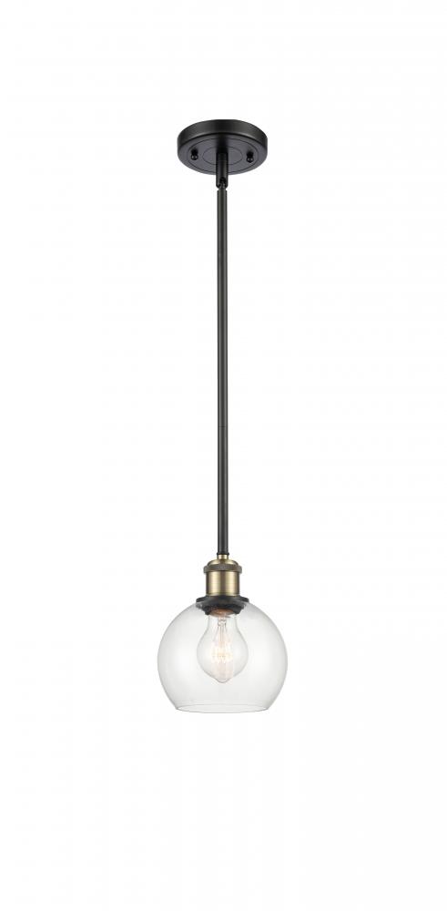 Athens - 1 Light - 6 inch - Black Antique Brass - Mini Pendant