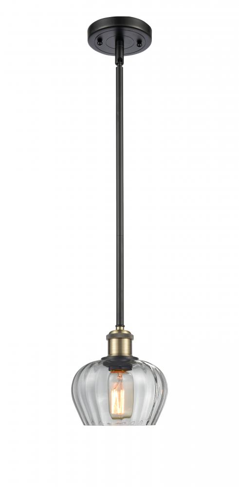 Fenton - 1 Light - 7 inch - Black Antique Brass - Mini Pendant