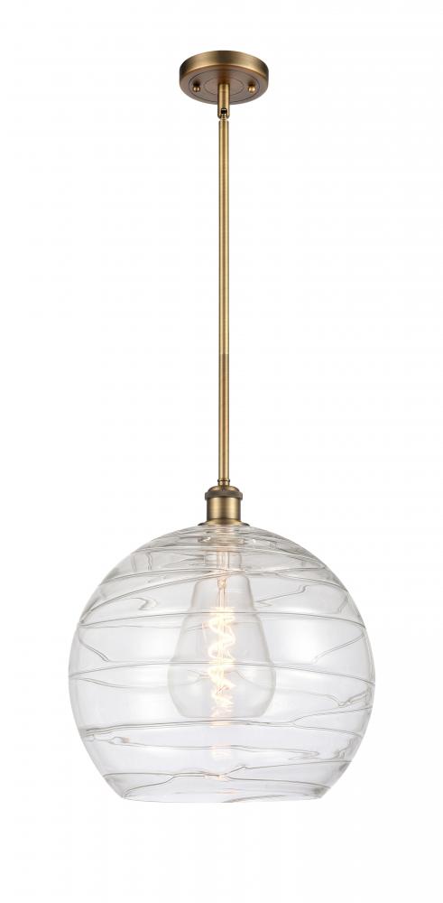 Athens Deco Swirl - 1 Light - 14 inch - Brushed Brass - Pendant