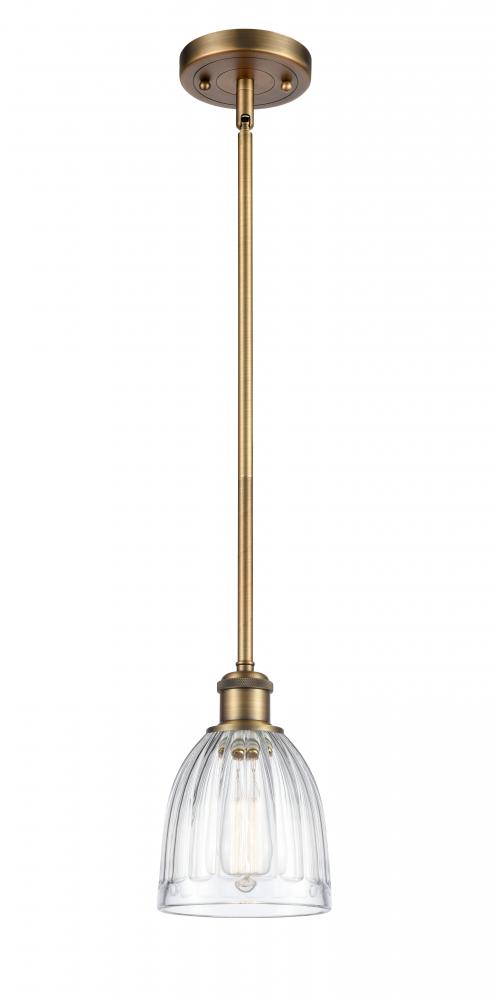 Brookfield - 1 Light - 6 inch - Brushed Brass - Mini Pendant