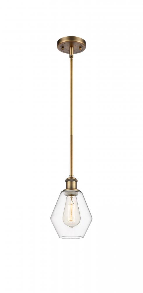 Cindyrella - 1 Light - 6 inch - Brushed Brass - Mini Pendant