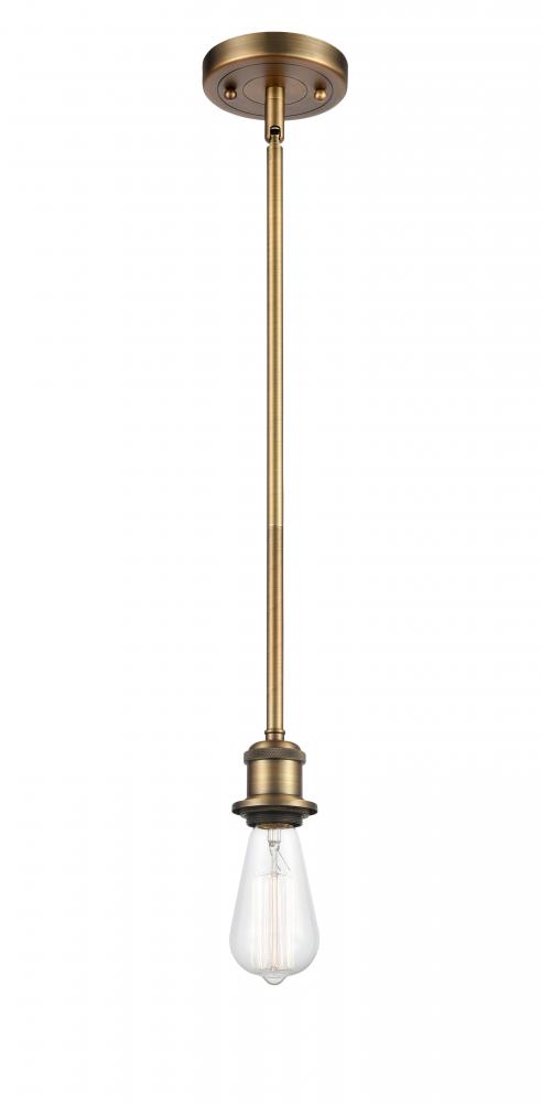 Bare Bulb - 1 Light - 5 inch - Brushed Brass - Mini Pendant