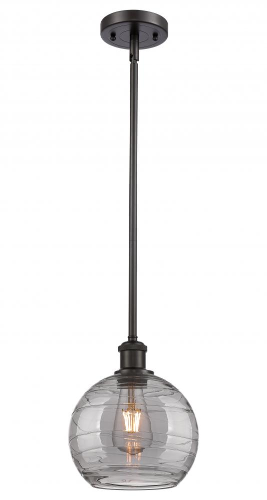 Athens Deco Swirl - 1 Light - 8 inch - Oil Rubbed Bronze - Mini Pendant