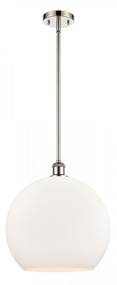 Athens - 1 Light - 14 inch - Polished Nickel - Pendant