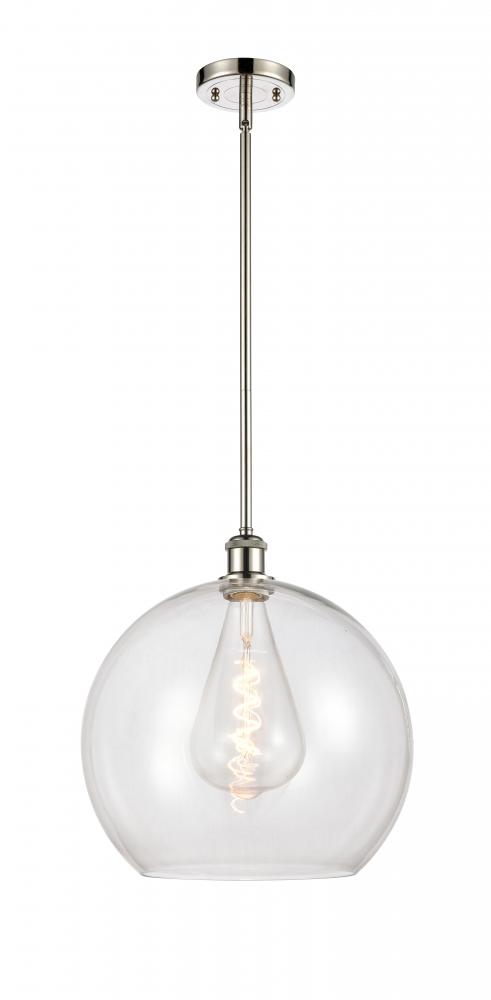 Athens - 1 Light - 14 inch - Polished Nickel - Pendant