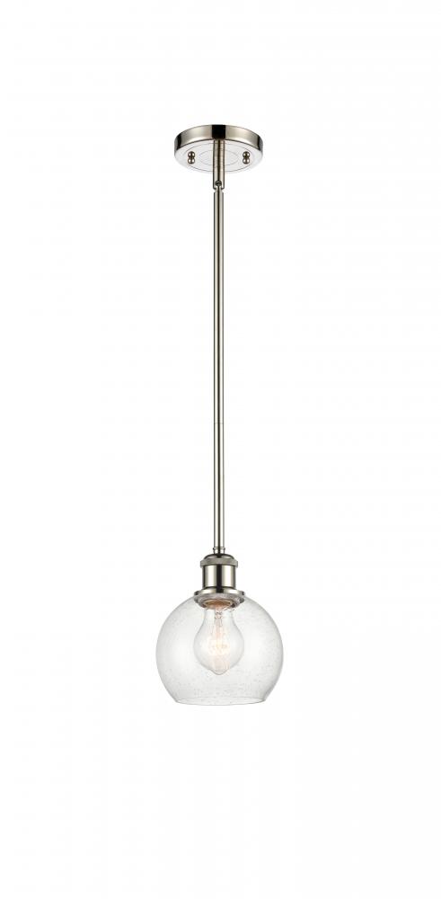 Athens - 1 Light - 6 inch - Polished Nickel - Mini Pendant