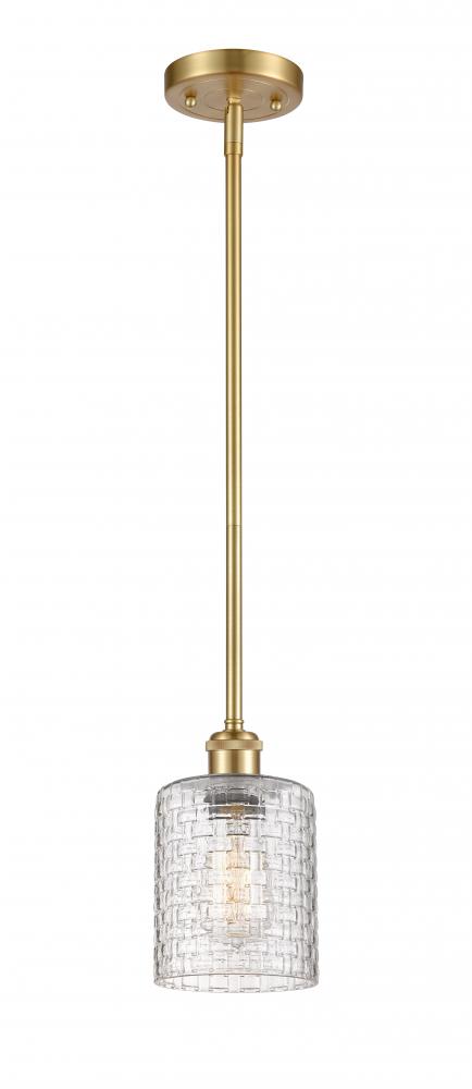 Cobbleskill - 1 Light - 5 inch - Satin Gold - Mini Pendant