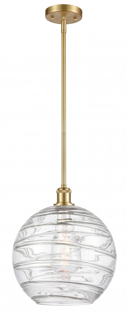 Athens Deco Swirl - 1 Light - 12 inch - Satin Gold - Mini Pendant