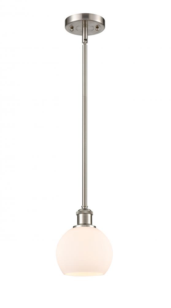 Athens - 1 Light - 6 inch - Brushed Satin Nickel - Mini Pendant