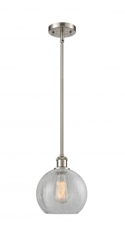 Athens - 1 Light - 8 inch - Brushed Satin Nickel - Mini Pendant