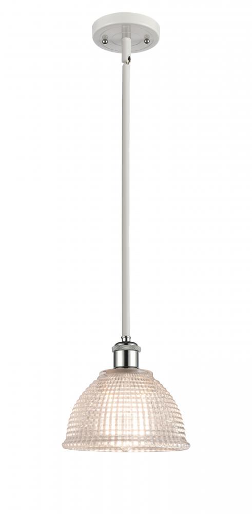 Arietta - 1 Light - 8 inch - White Polished Chrome - Mini Pendant