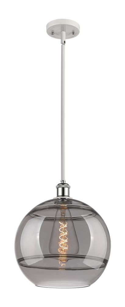 Rochester - 1 Light - 12 inch - White Polished Chrome - Mini Pendant