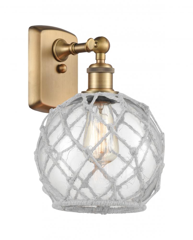 Farmhouse Rope - 1 Light - 8 inch - Brushed Brass - Sconce