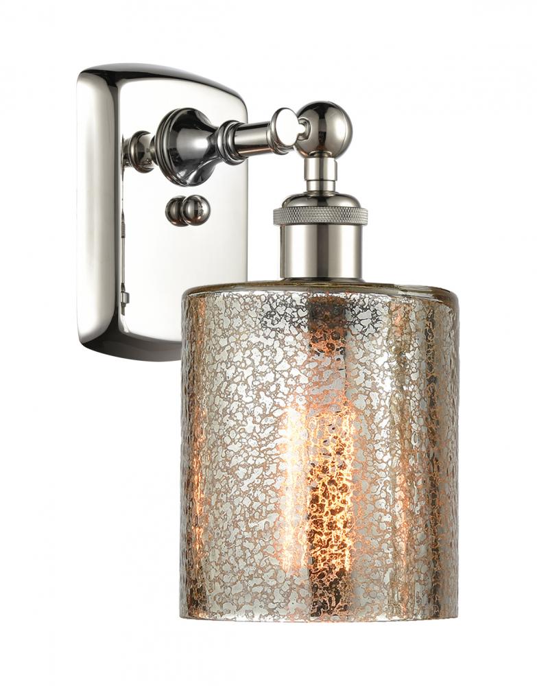 Cobbleskill - 1 Light - 5 inch - Polished Nickel - Sconce