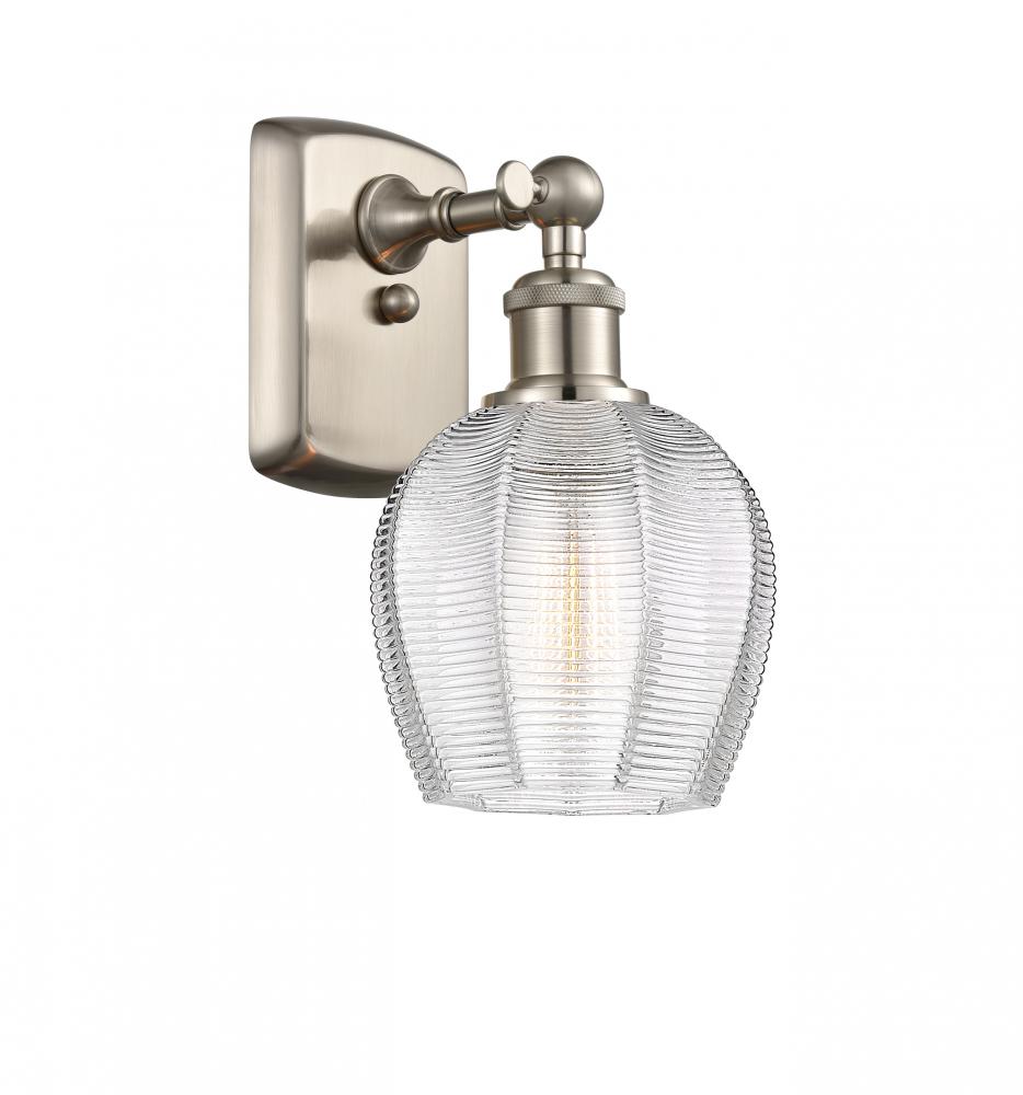 Norfolk - 1 Light - 6 inch - Brushed Satin Nickel - Sconce