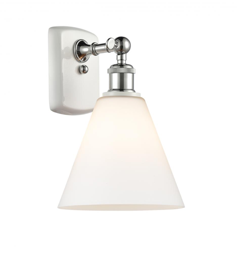 Berkshire - 1 Light - 8 inch - White Polished Chrome - Sconce