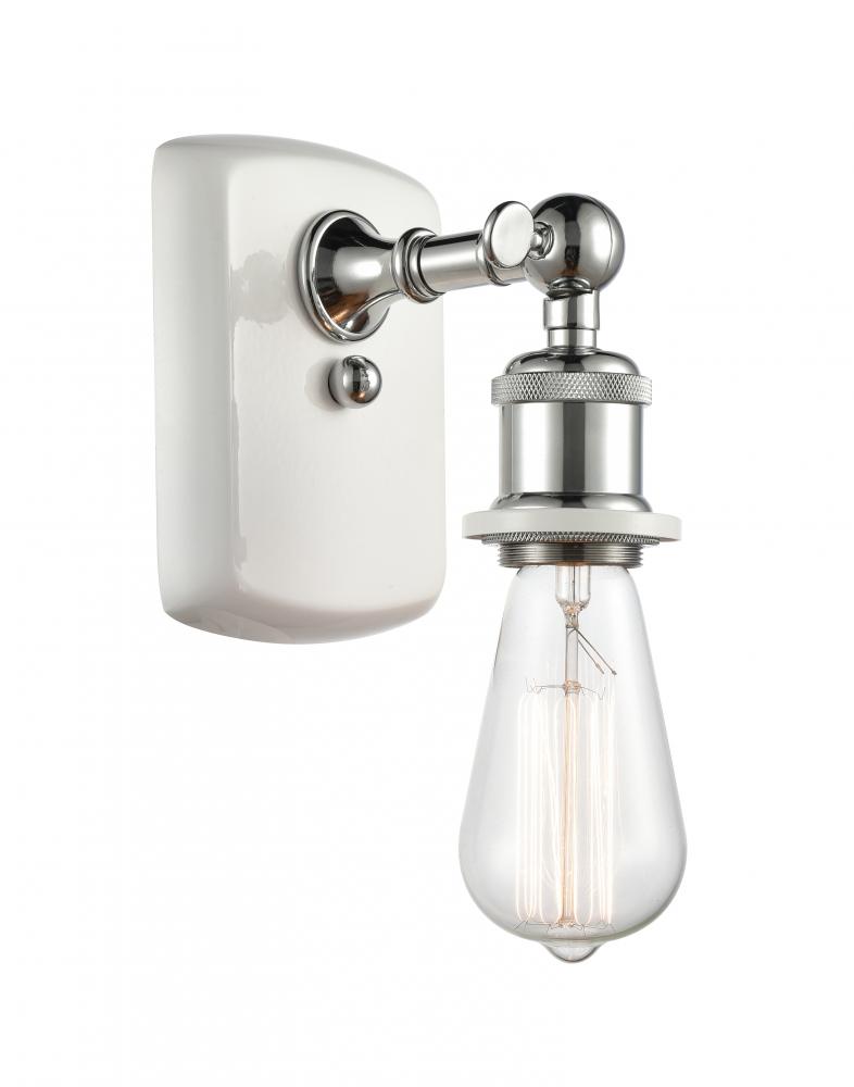 Bare Bulb - 1 Light - 5 inch - White Polished Chrome - Sconce