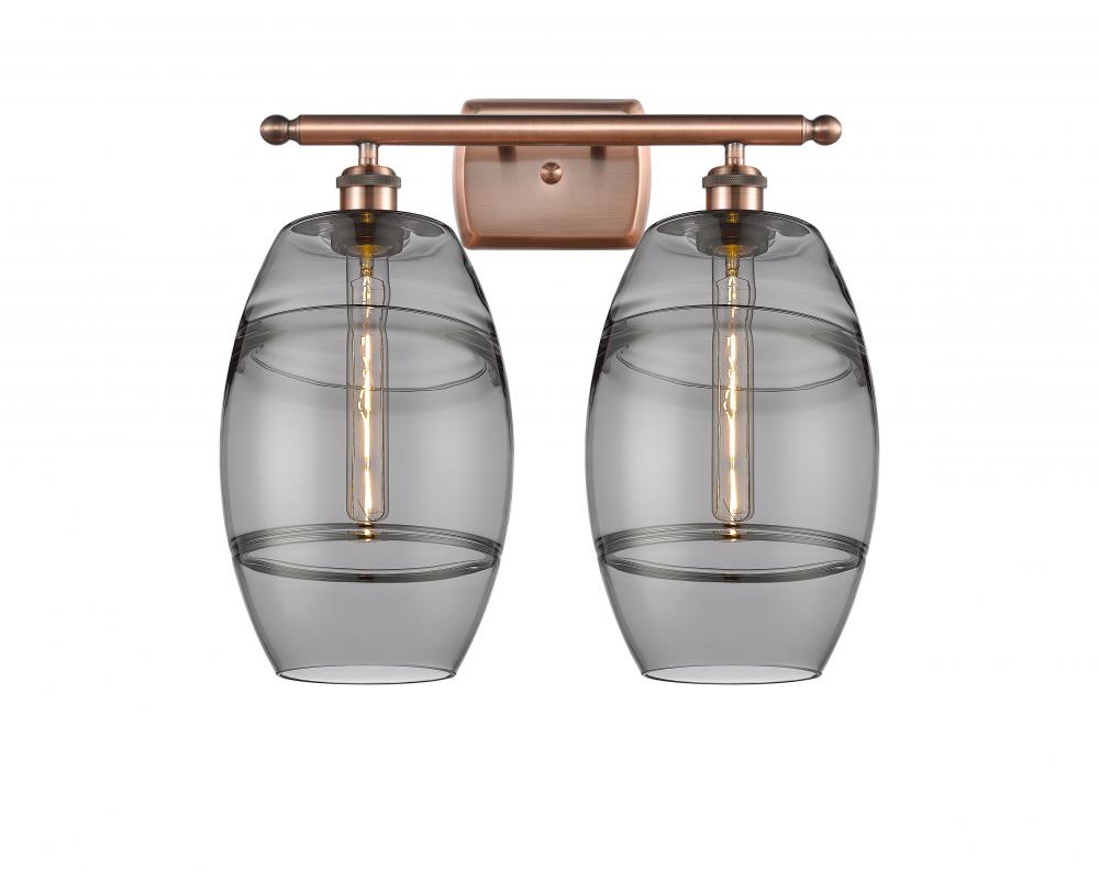 Vaz - 2 Light - 18 inch - Antique Copper - Bath Vanity Light