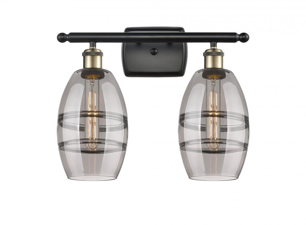 Vaz - 2 Light - 16 inch - Black Antique Brass - Bath Vanity Light