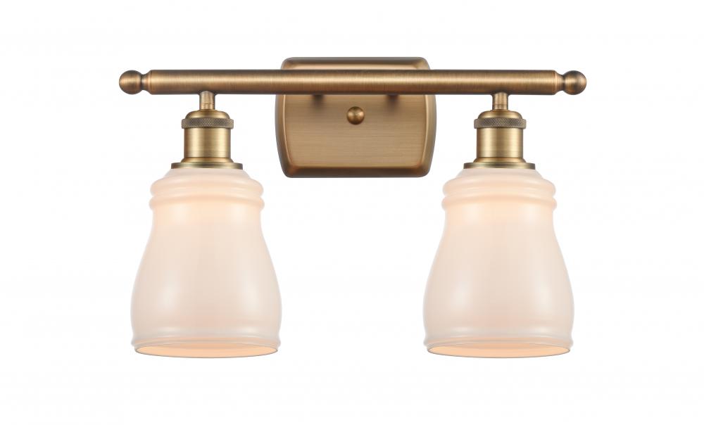 Ellery - 2 Light - 15 inch - Brushed Brass - Bath Vanity Light