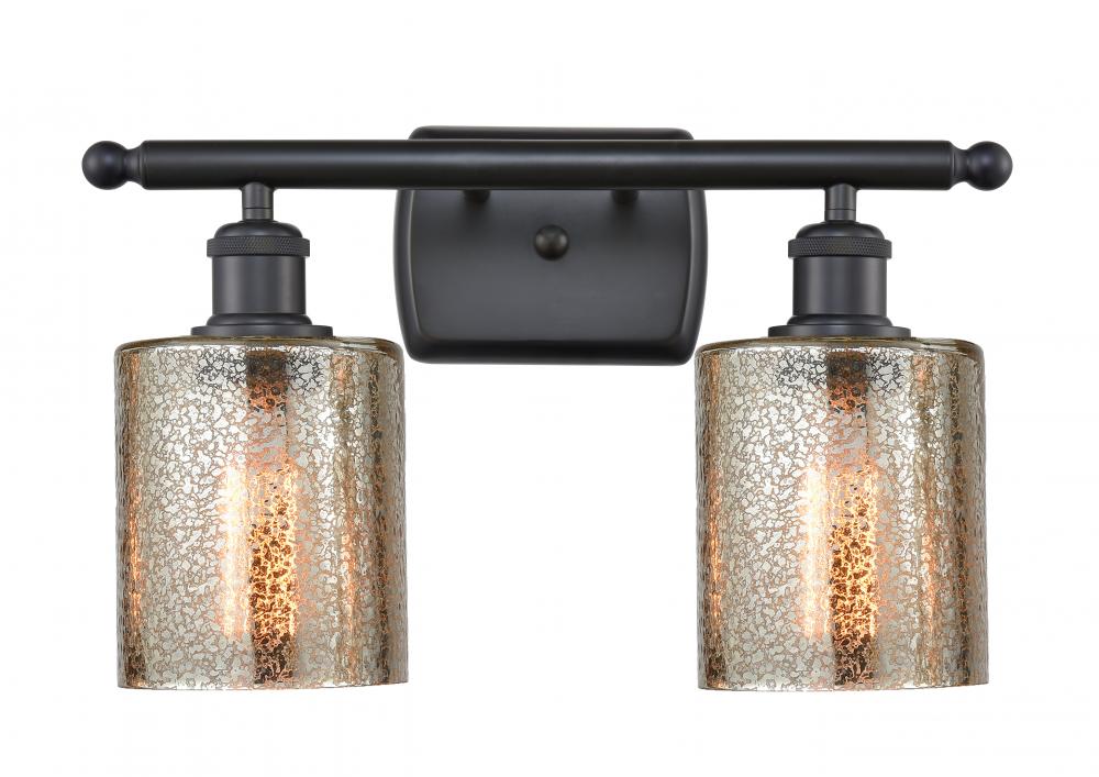 Cobbleskill - 2 Light - 15 inch - Matte Black - Bath Vanity Light