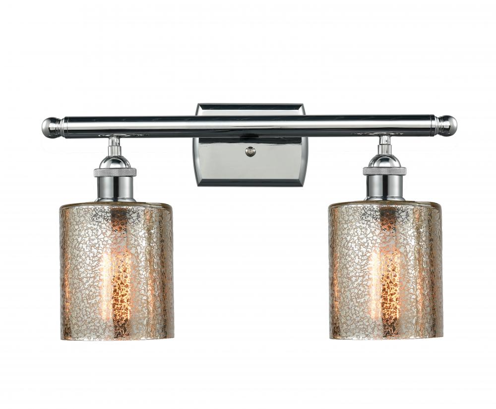 Cobbleskill - 2 Light - 15 inch - Polished Chrome - Bath Vanity Light