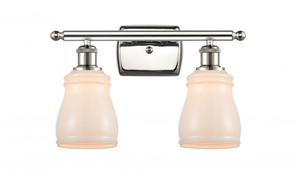 Ellery - 2 Light - 15 inch - Polished Nickel - Bath Vanity Light