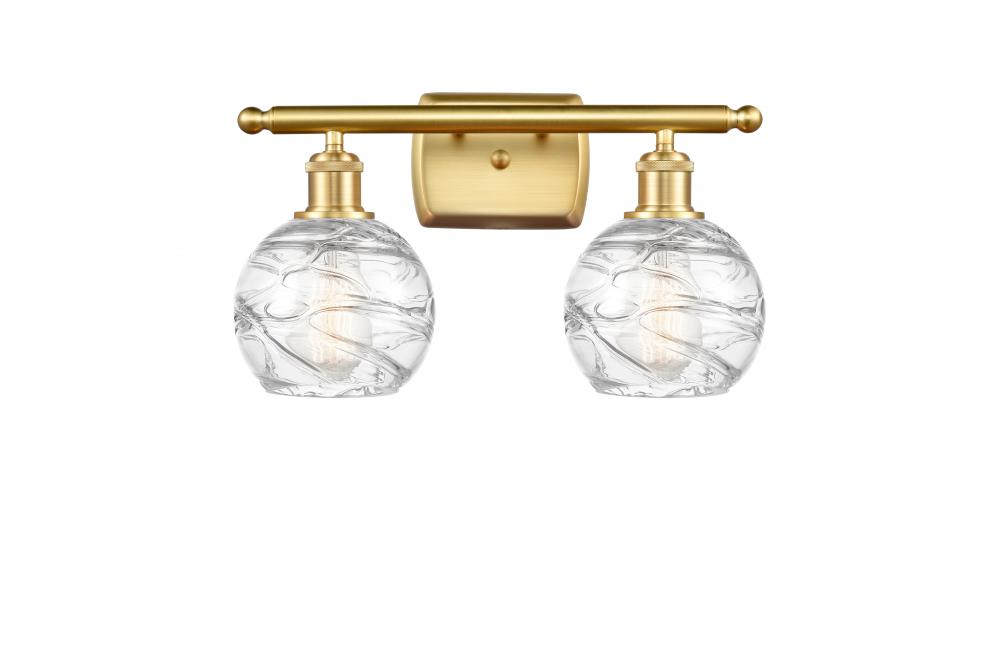 Athens Deco Swirl - 2 Light - 16 inch - Satin Gold - Bath Vanity Light