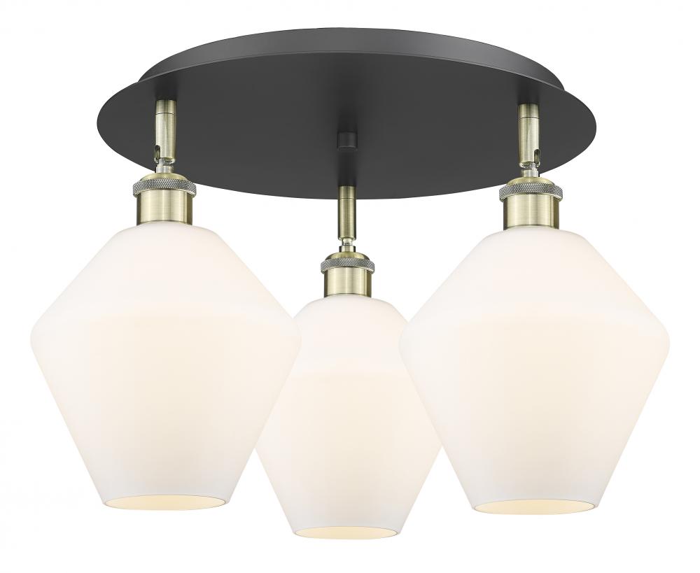 Cindyrella - 3 Light - 20 inch - Black Antique Brass - Flush Mount