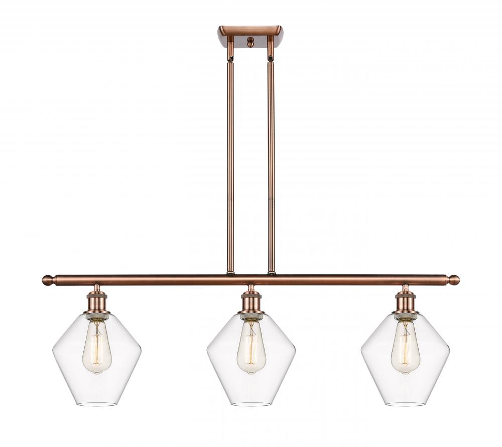 Cindyrella - 3 Light - 36 inch - Antique Copper - Cord hung - Island Light