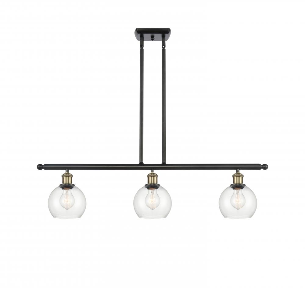 Athens - 3 Light - 36 inch - Black Antique Brass - Cord hung - Island Light