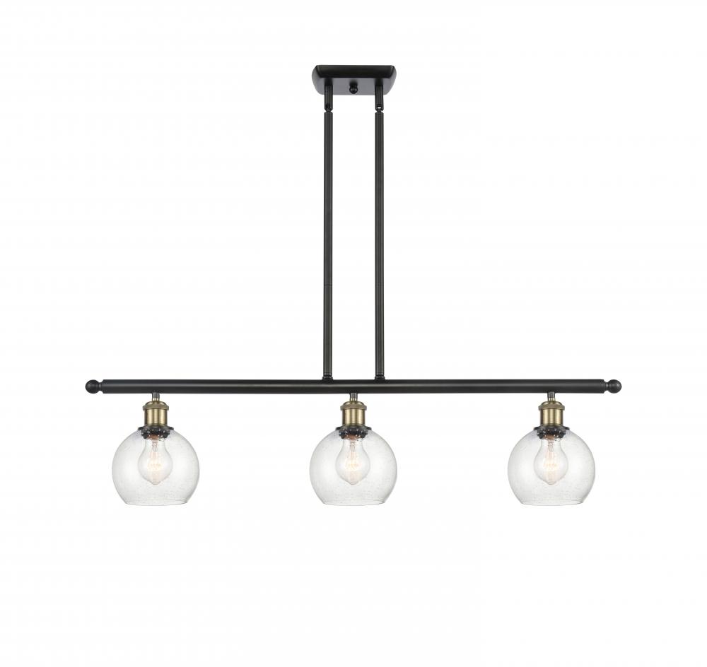 Athens - 3 Light - 36 inch - Black Antique Brass - Cord hung - Island Light