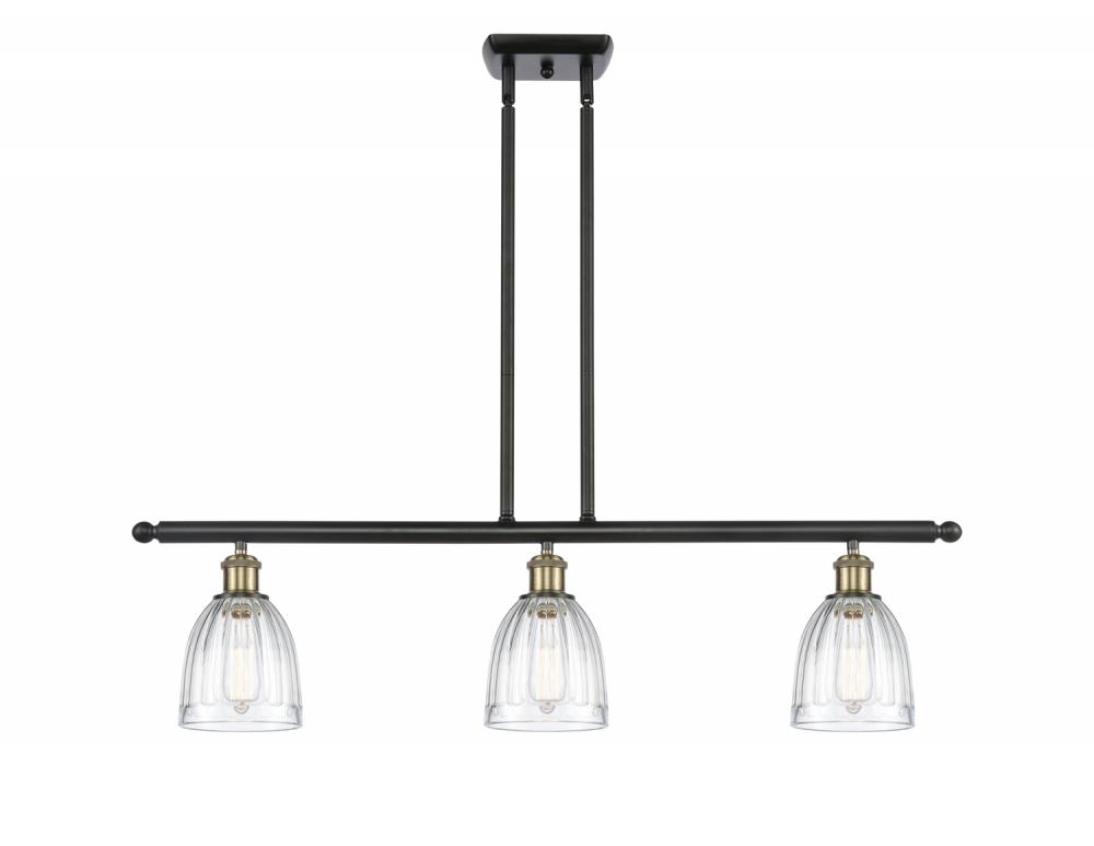 Brookfield - 3 Light - 36 inch - Black Antique Brass - Cord hung - Island Light