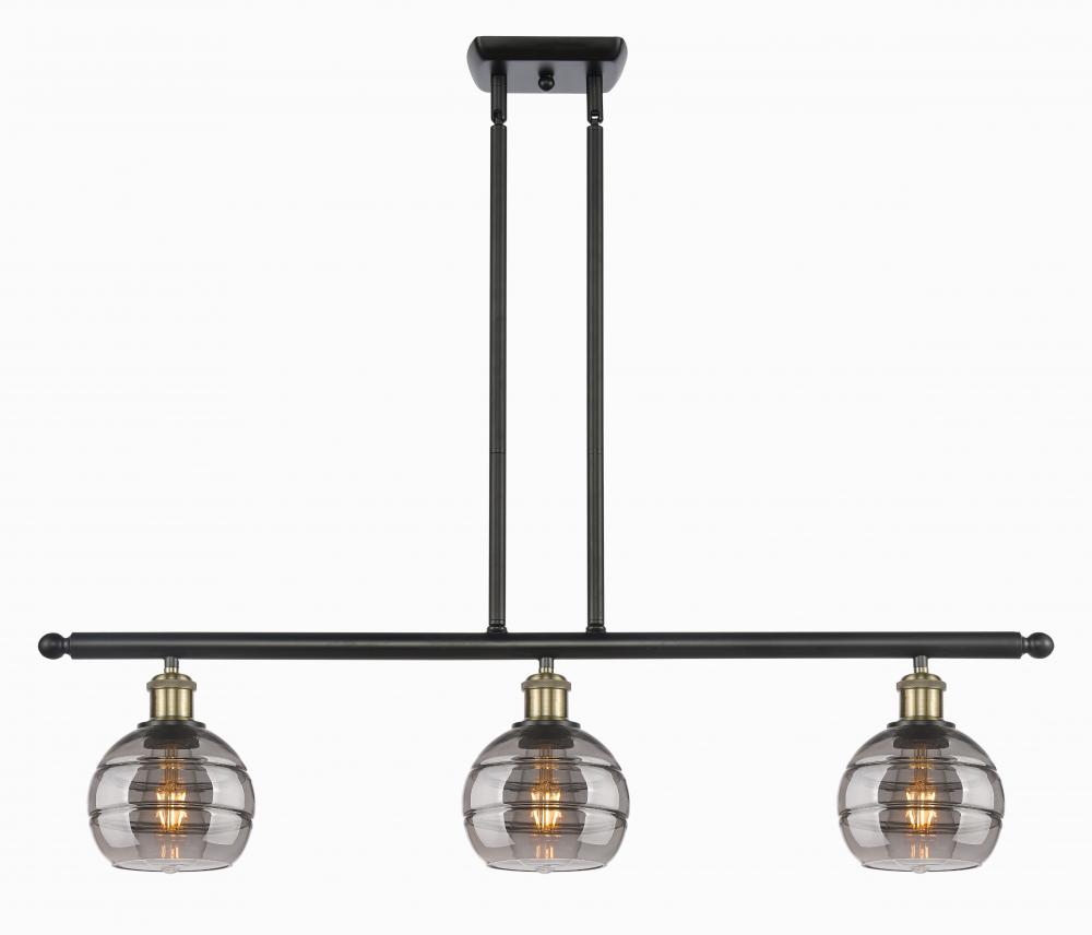 Rochester - 3 Light - 36 inch - Black Antique Brass - Cord hung - Island Light