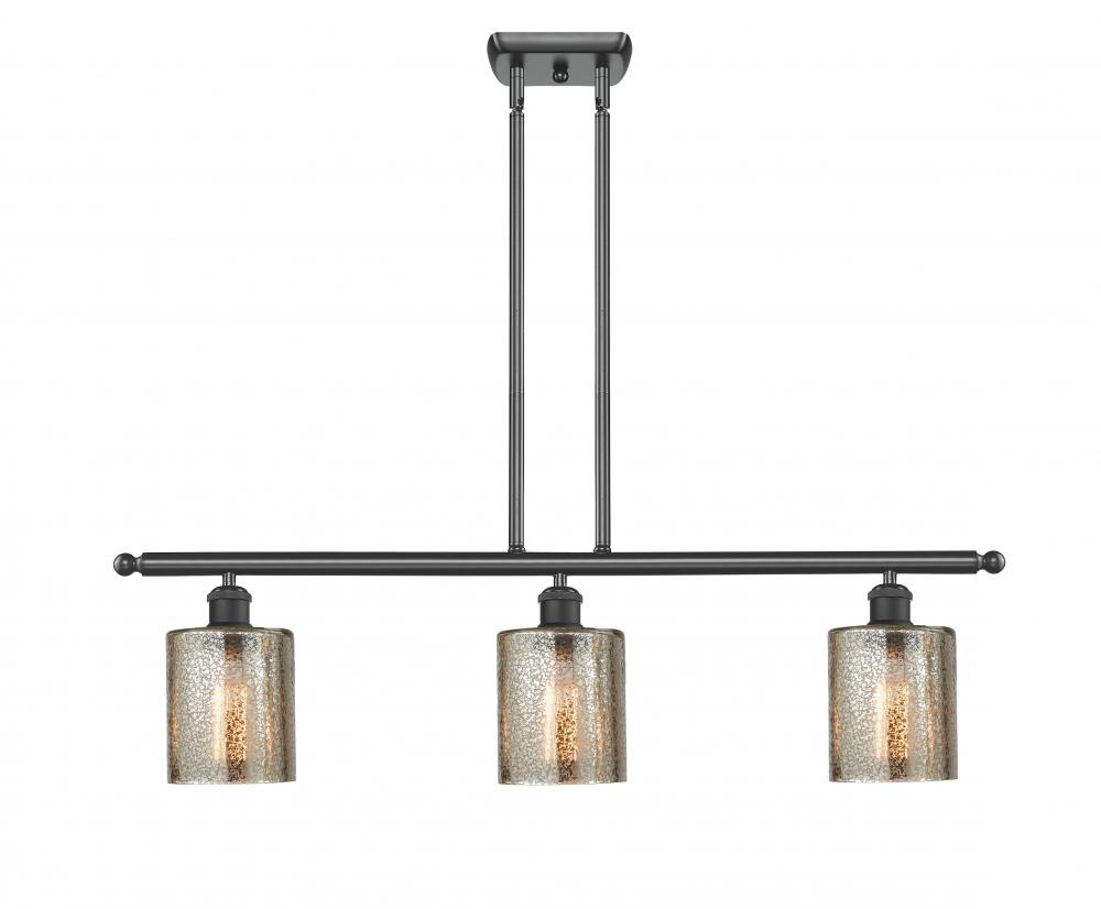 Cobbleskill - 3 Light - 36 inch - Matte Black - Cord hung - Island Light