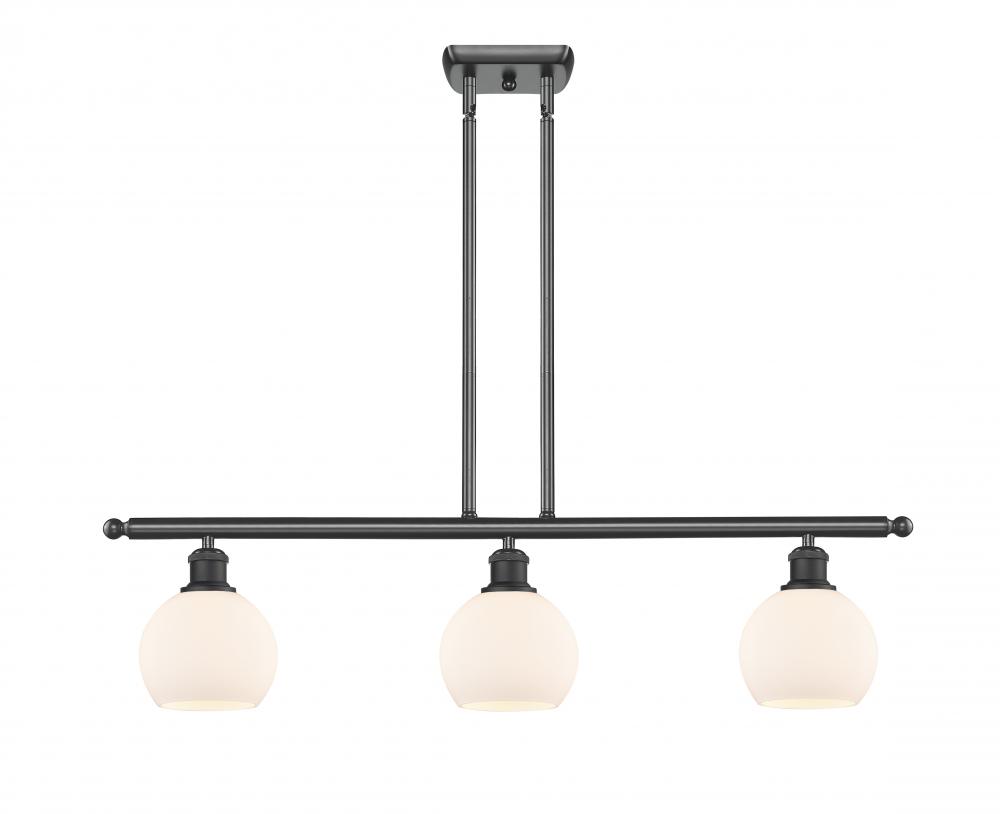 Athens - 3 Light - 36 inch - Matte Black - Cord hung - Island Light