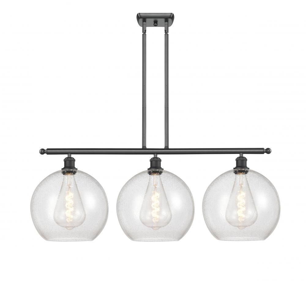 Athens - 3 Light - 38 inch - Matte Black - Stem Hung - Island Light