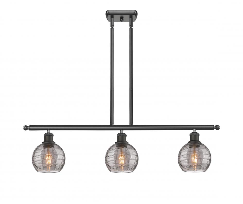 Athens Deco Swirl - 3 Light - 36 inch - Oil Rubbed Bronze - Cord hung - Island Light